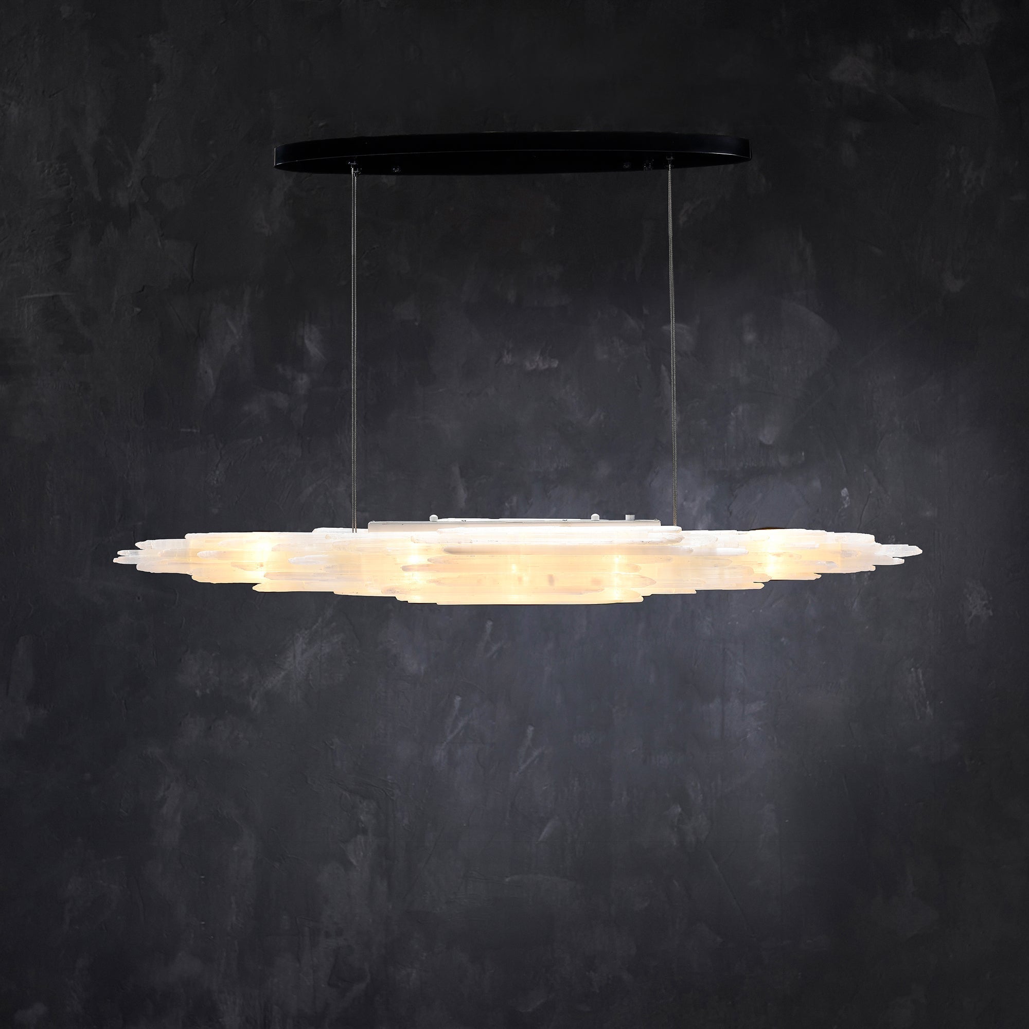 Art Selenite Small Chandelier - Chandelier, Living Room, Selenite Series- Chandelier1-Luxehomezone