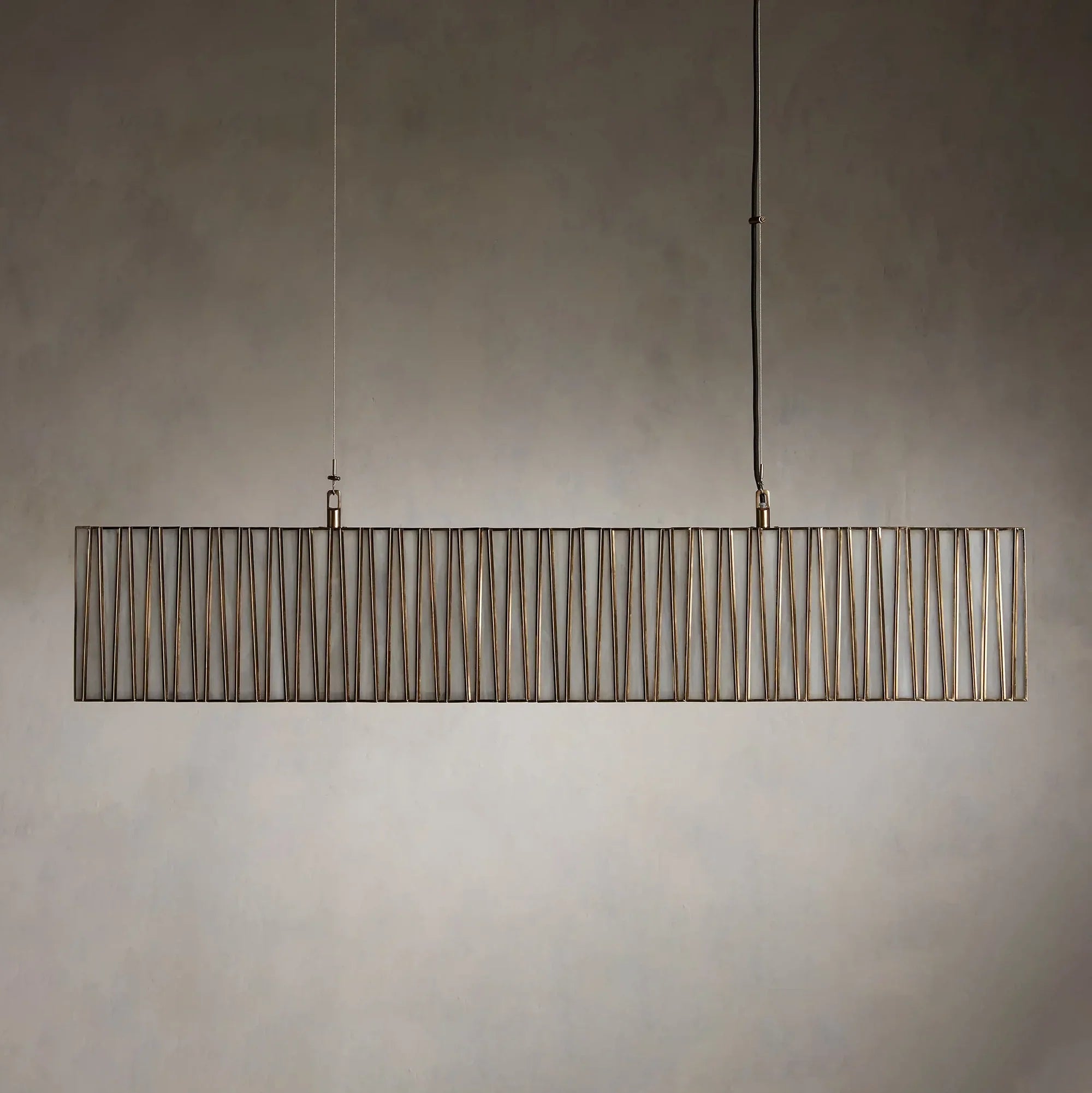 Art Glass Jeunet Rectangular Chandelier - Chandelier, Dinner Room, Glass, Jeunet Series, Living Room- Chandelier1-Luxehomezone