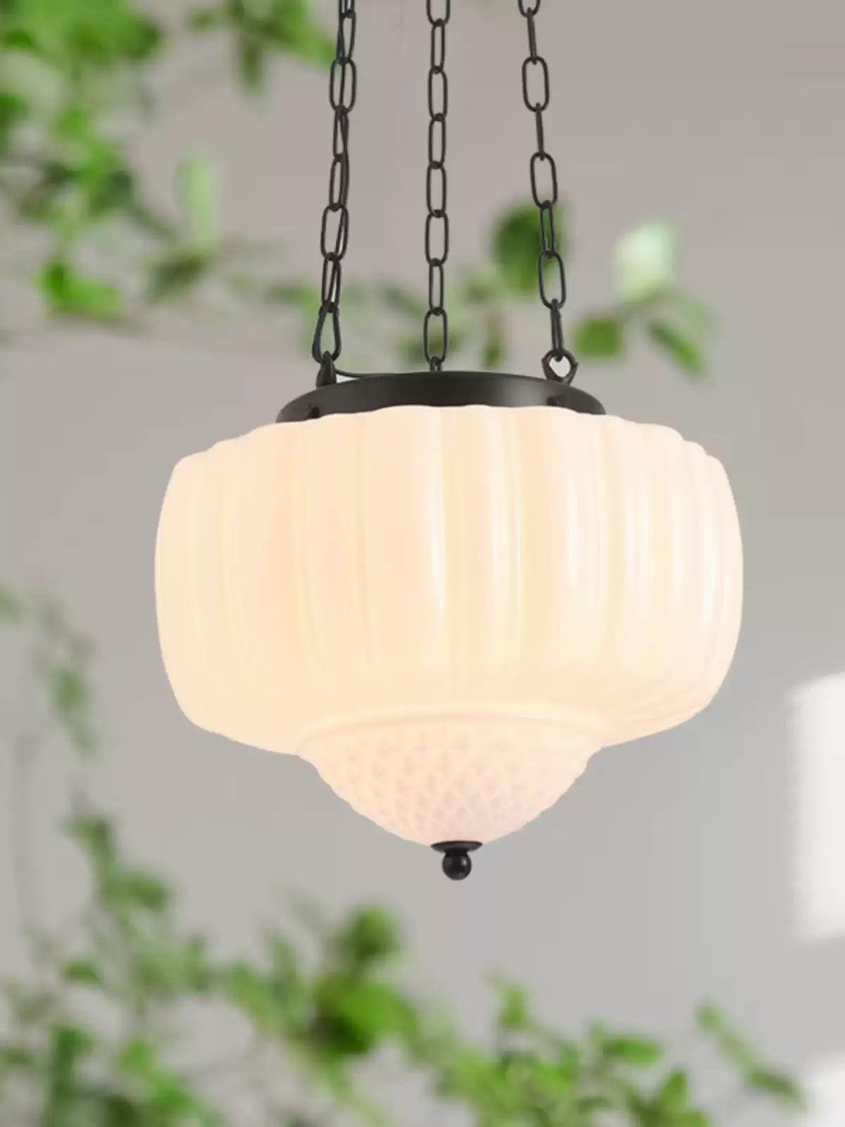 Charles Edwards Taper Pendant Light - Black & White, Charles, Semi Flush Mounts-1-Luxehomezone