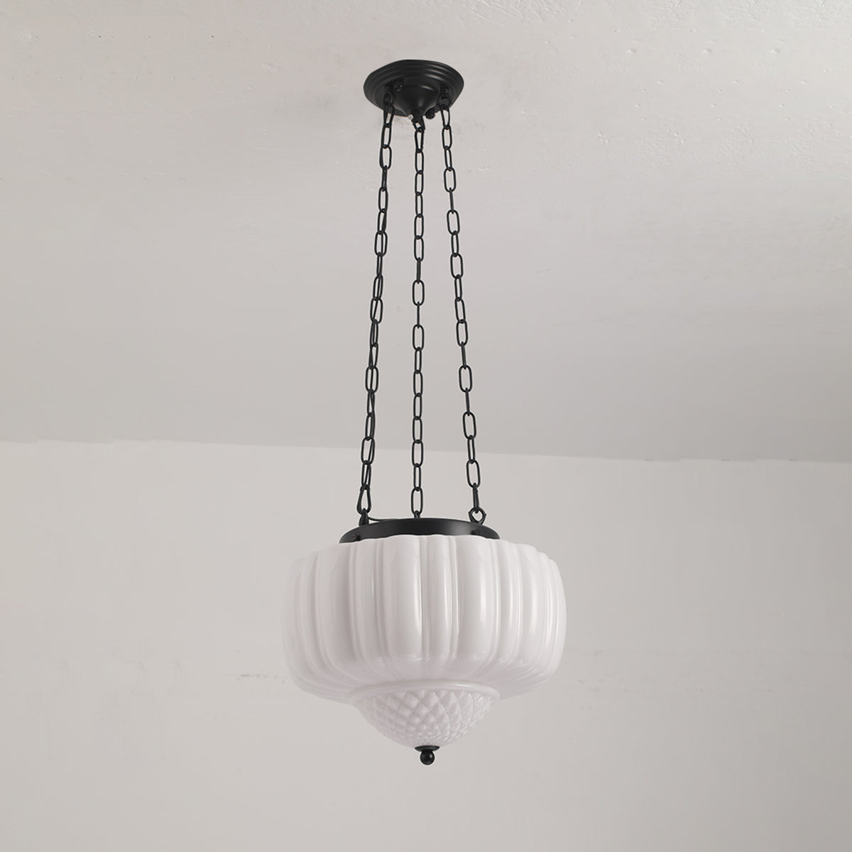Charles Edwards Taper Pendant Light - Black & White, Charles, Semi Flush Mounts-1-Luxehomezone