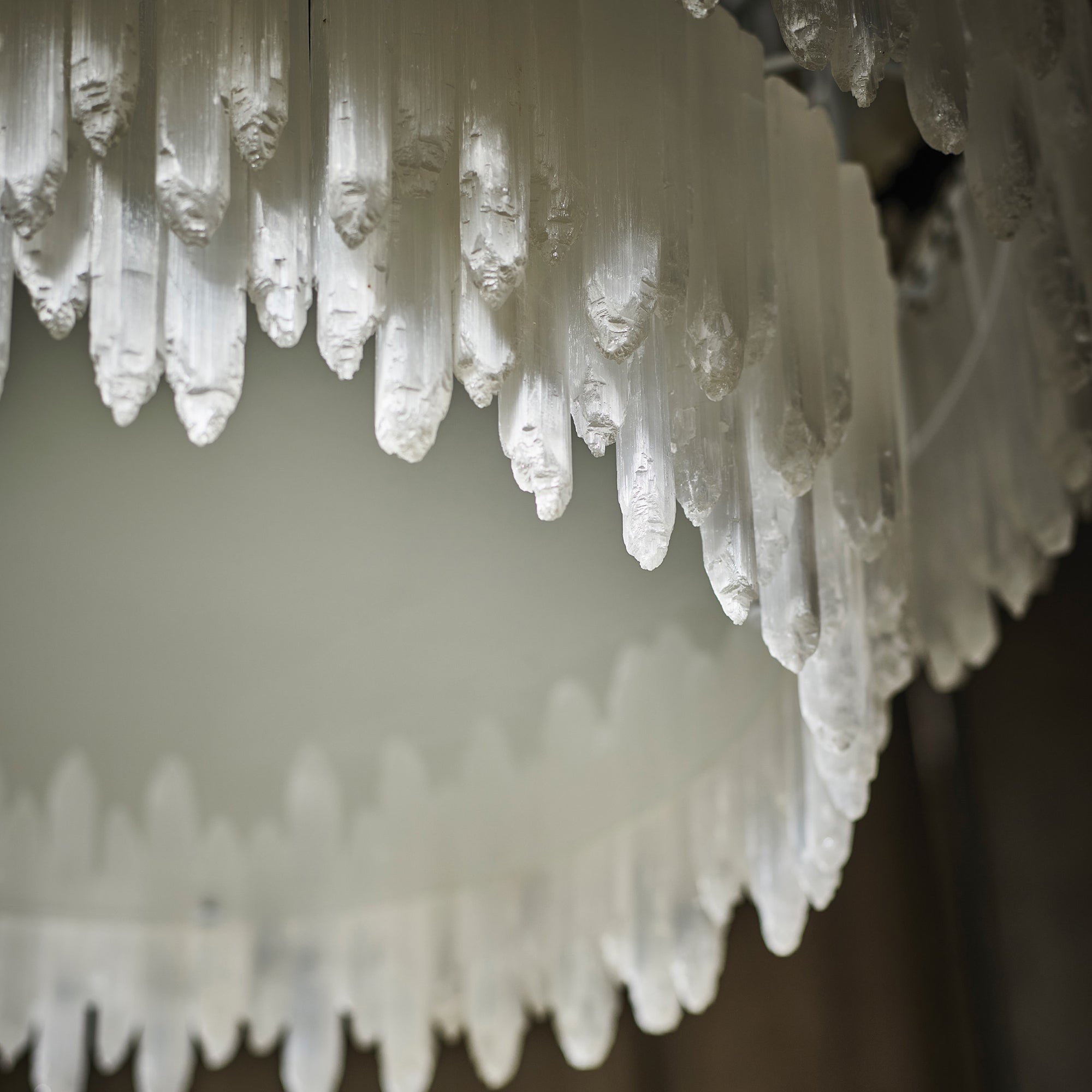 Art Selenite Layer Round Chandelier - Chandelier, Living Room, Selenite Series- Chandelier1-Luxehomezone