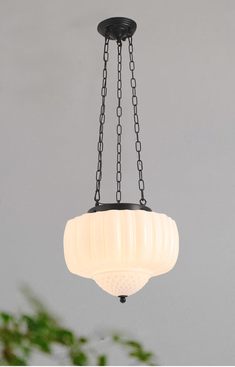 Charles Edwards Taper Pendant Light - Black & White, Charles, Semi Flush Mounts-1-Luxehomezone