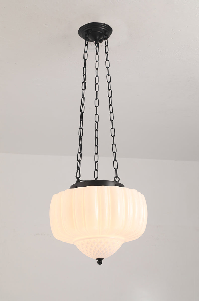 Charles Edwards Taper Pendant Light - Black & White, Charles, Semi Flush Mounts-1-Luxehomezone