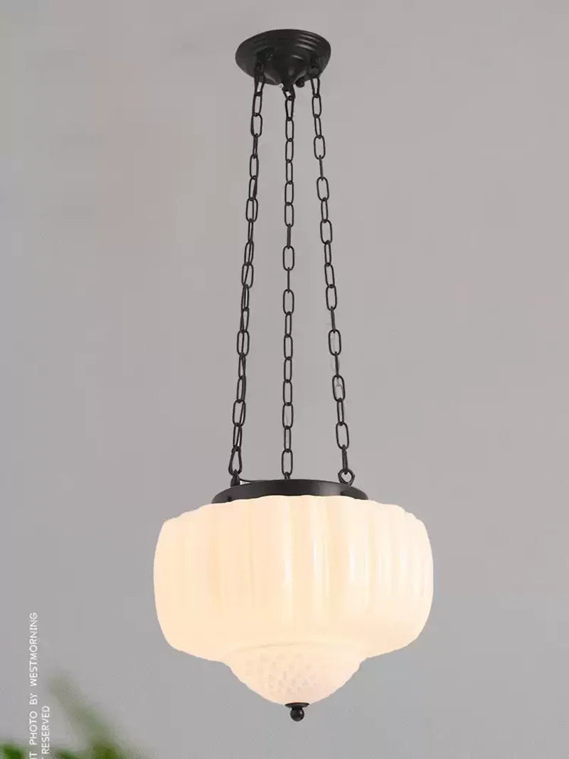 Charles Edwards Taper Pendant Light - Black & White, Charles, Semi Flush Mounts-1-Luxehomezone