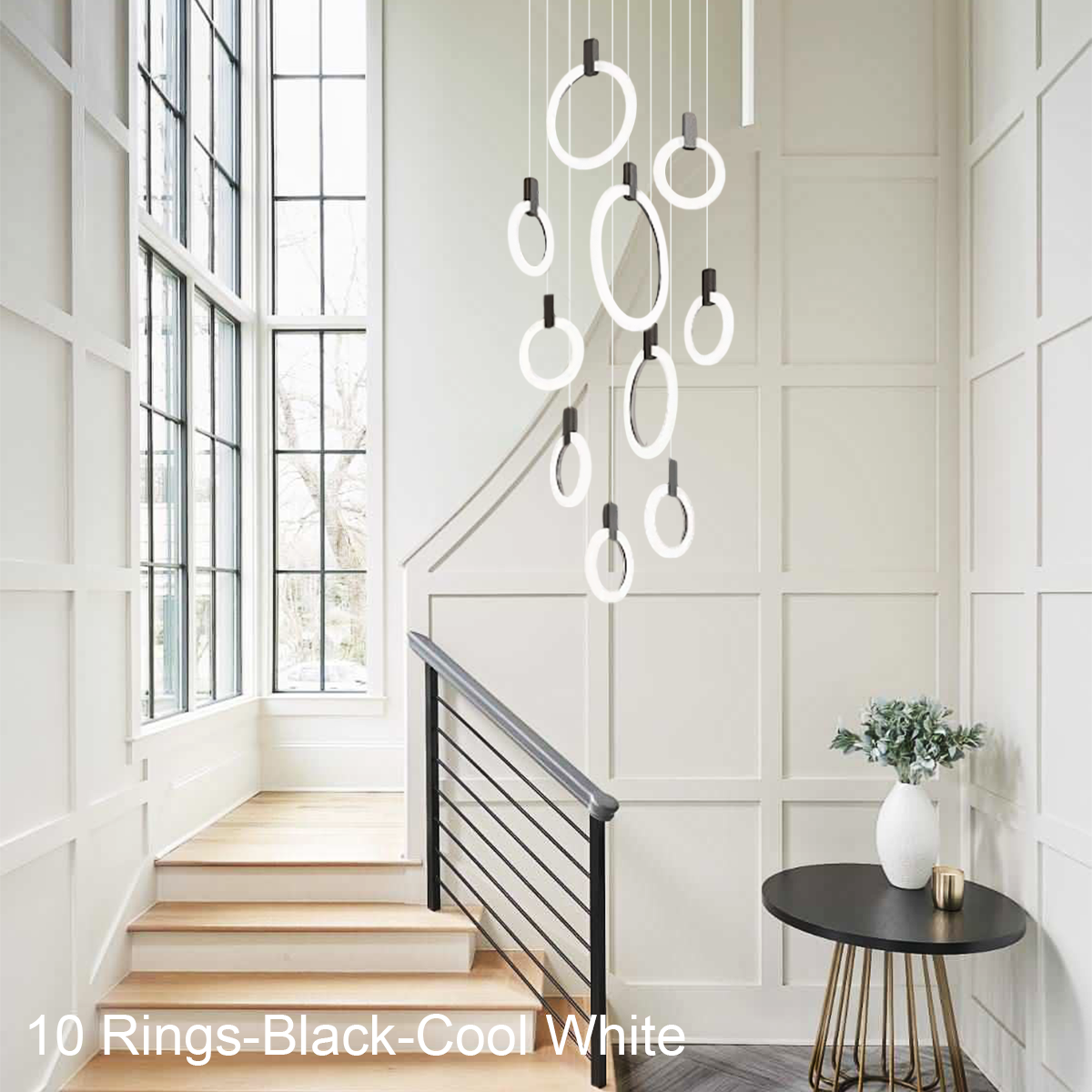Helia Modern Staircase Hanging Chandelier - Helia-1-Luxehomezone
