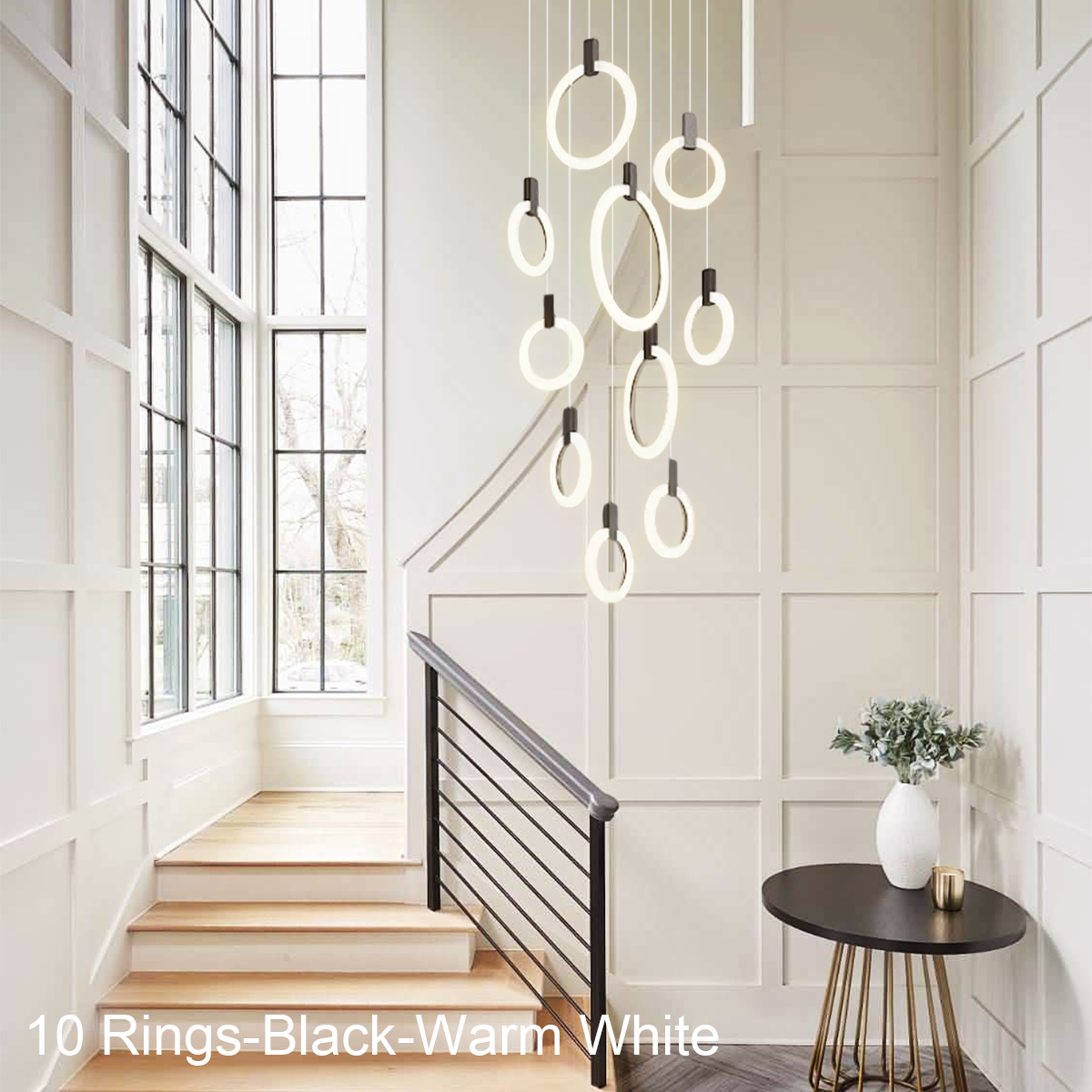 Helia Modern Staircase Hanging Chandelier - Helia-1-Luxehomezone