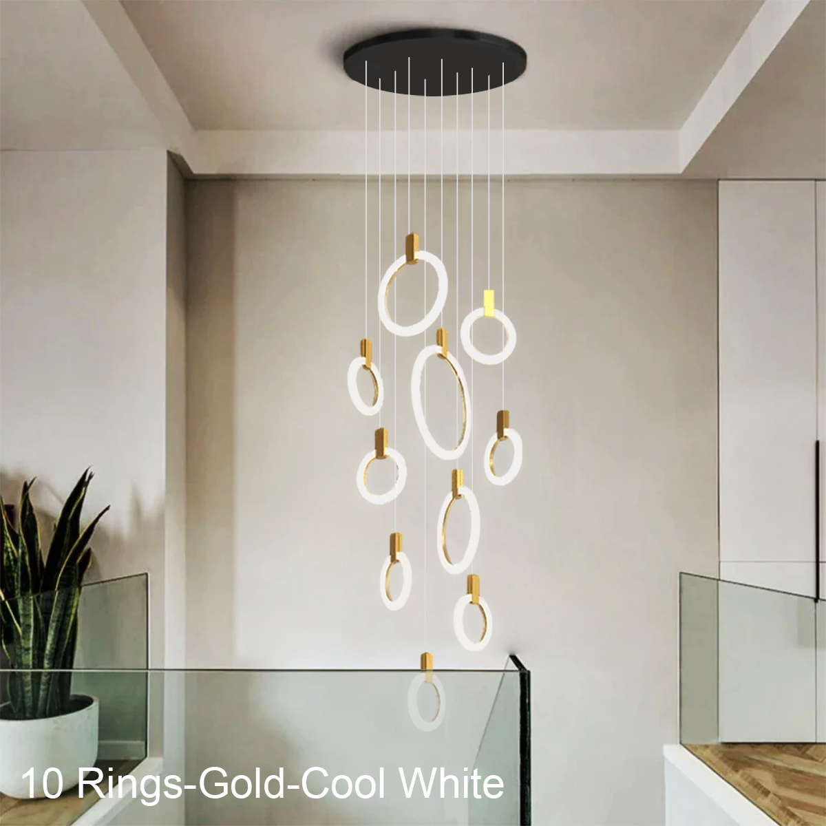 Helia Modern Staircase Hanging Chandelier - Helia-1-Luxehomezone