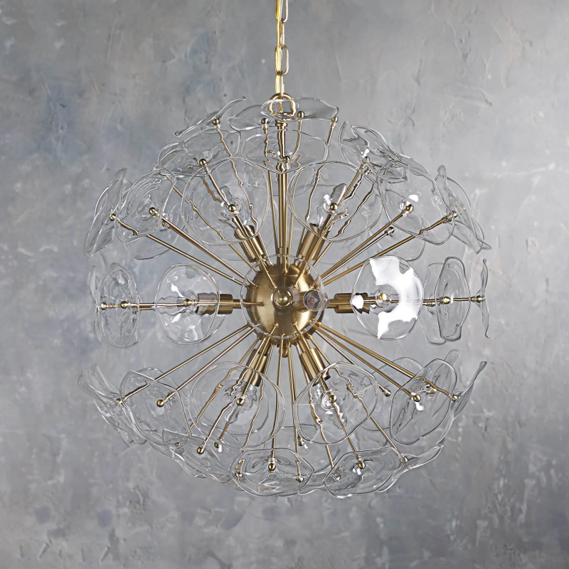 Nily Glass Round Chandelier