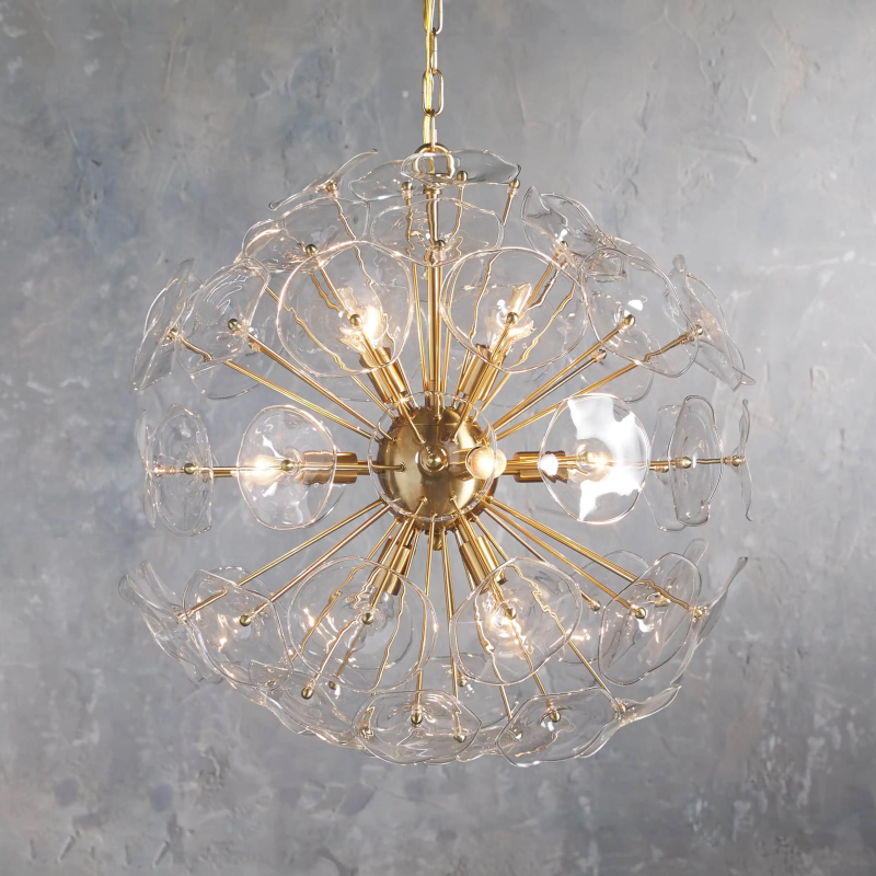 Nily Glass Round Chandelier
