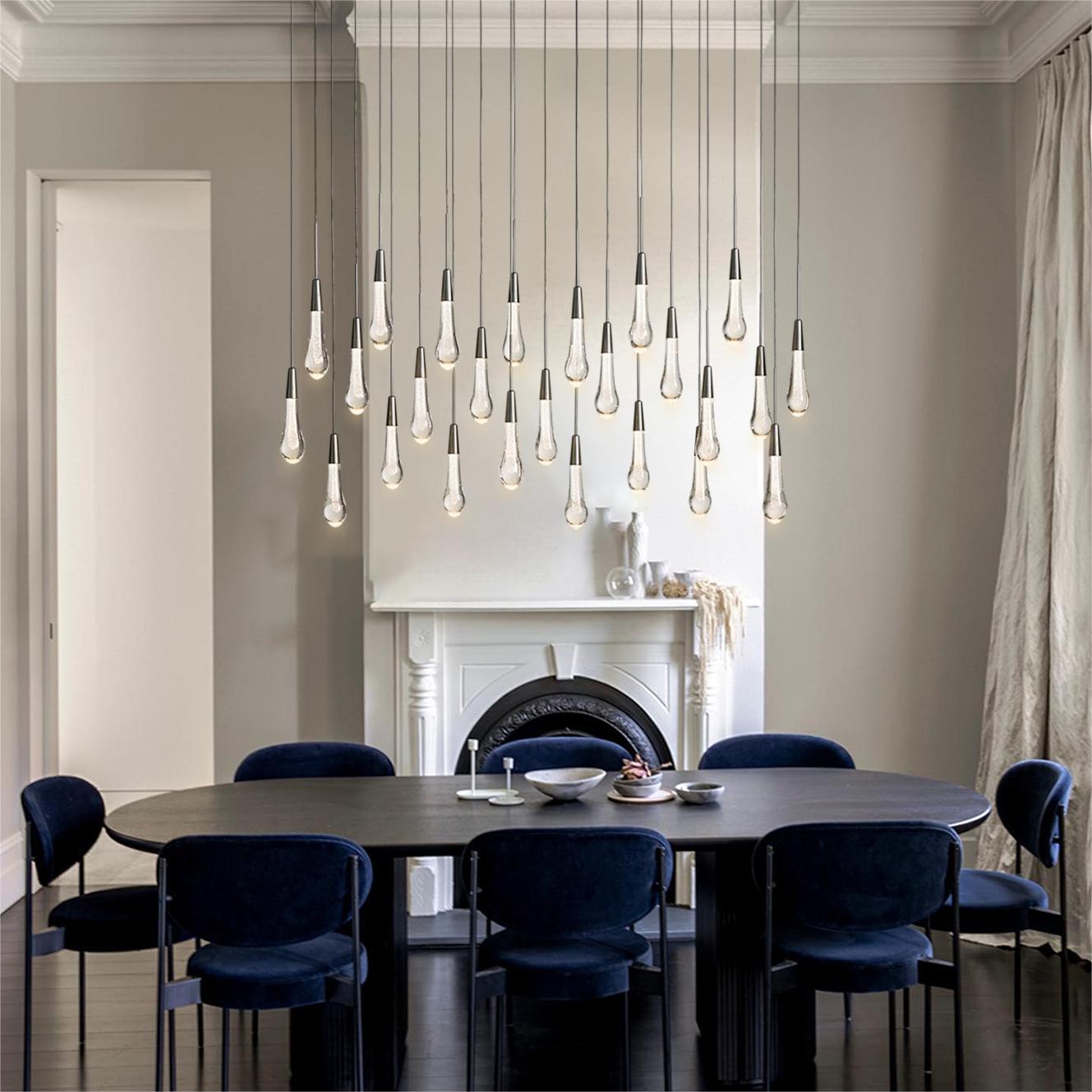 Solitaire Linear Chandelier 37"/ 50"/ 70"/ 87"/ 120"