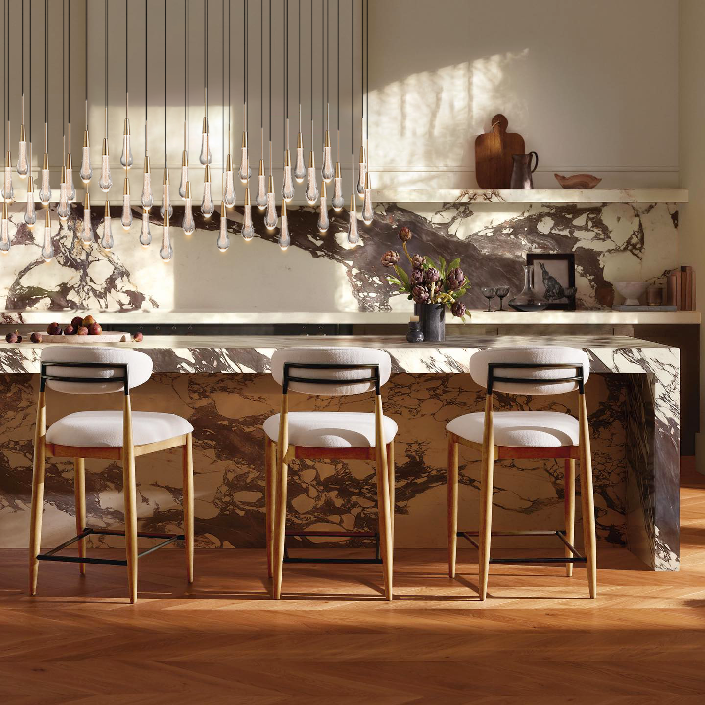 Solitaire Linear Chandelier 37"/ 50"/ 70"/ 87"/ 120"
