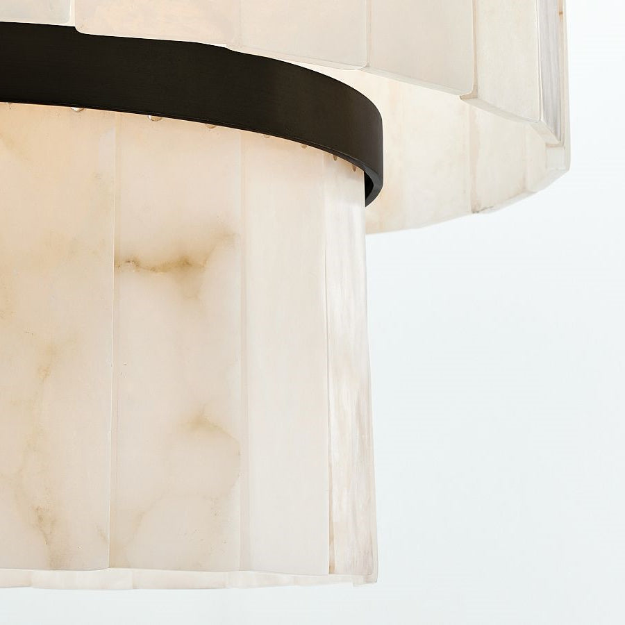Windham Alabaster Round 3-Tier Chandelier