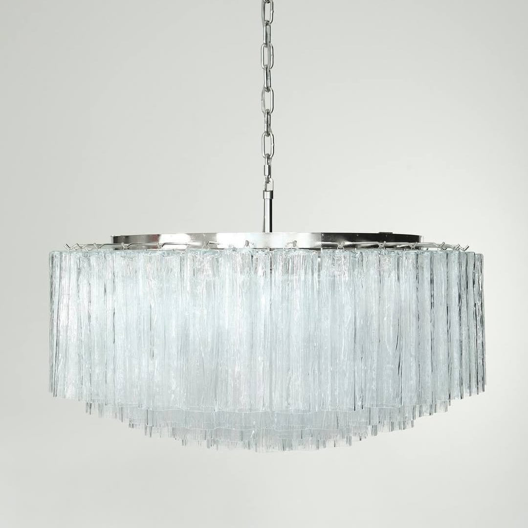 Tronchi Murano Glass Chandelier – 101 Tuber – Transparent