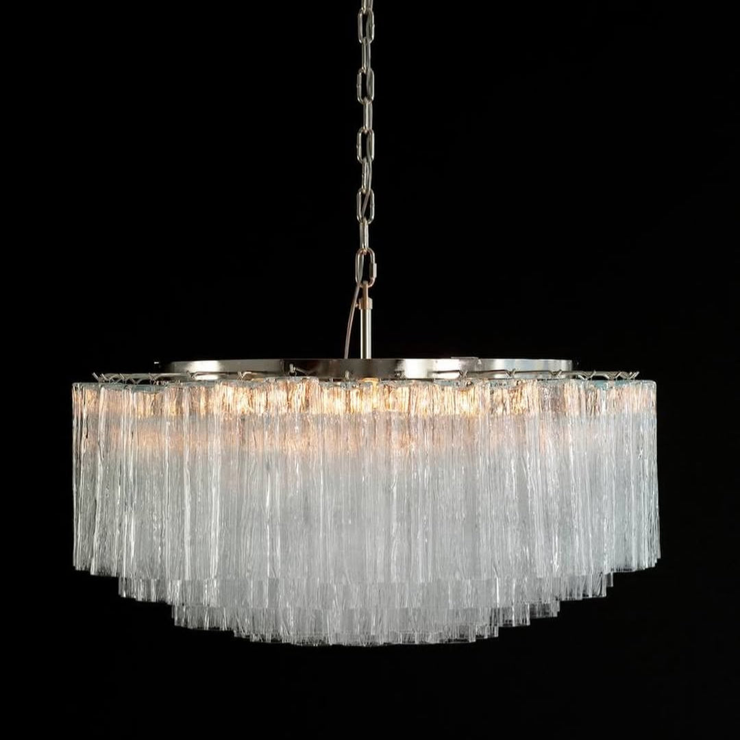 Tronchi Murano Glass Chandelier – 101 Tuber – Transparent