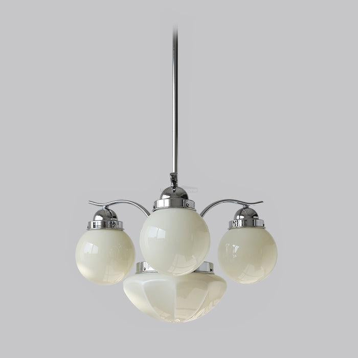 Ryttenberg Glass Chandelier with 4/6 heads - Bend, Marshmallow Chandelier-1-Luxehomezone