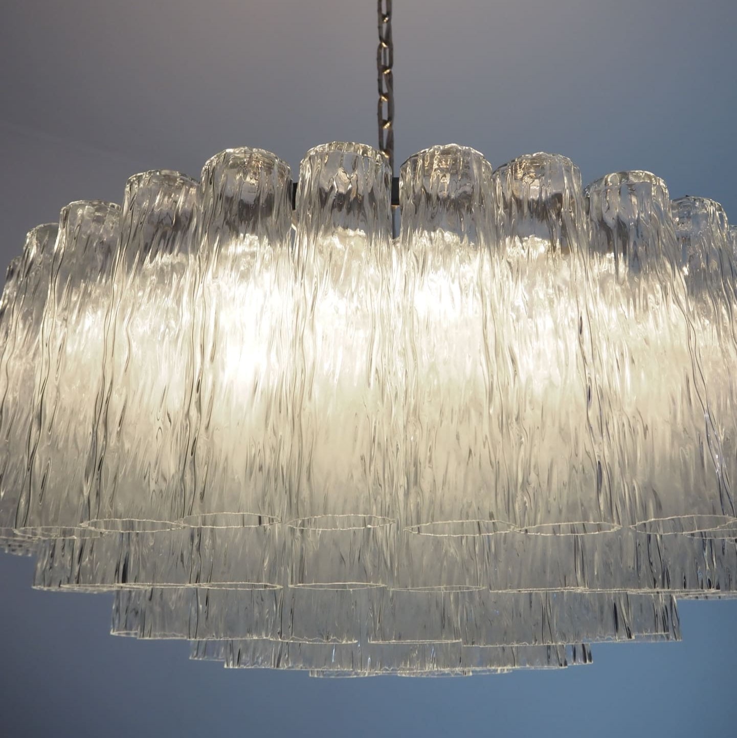 Tronchi Murano Glass Chandelier – 101 Tuber – Transparent