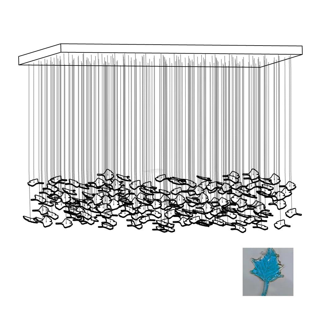 Multicolor Maple Leaf Chandelier - Helia-1-Luxehomezone