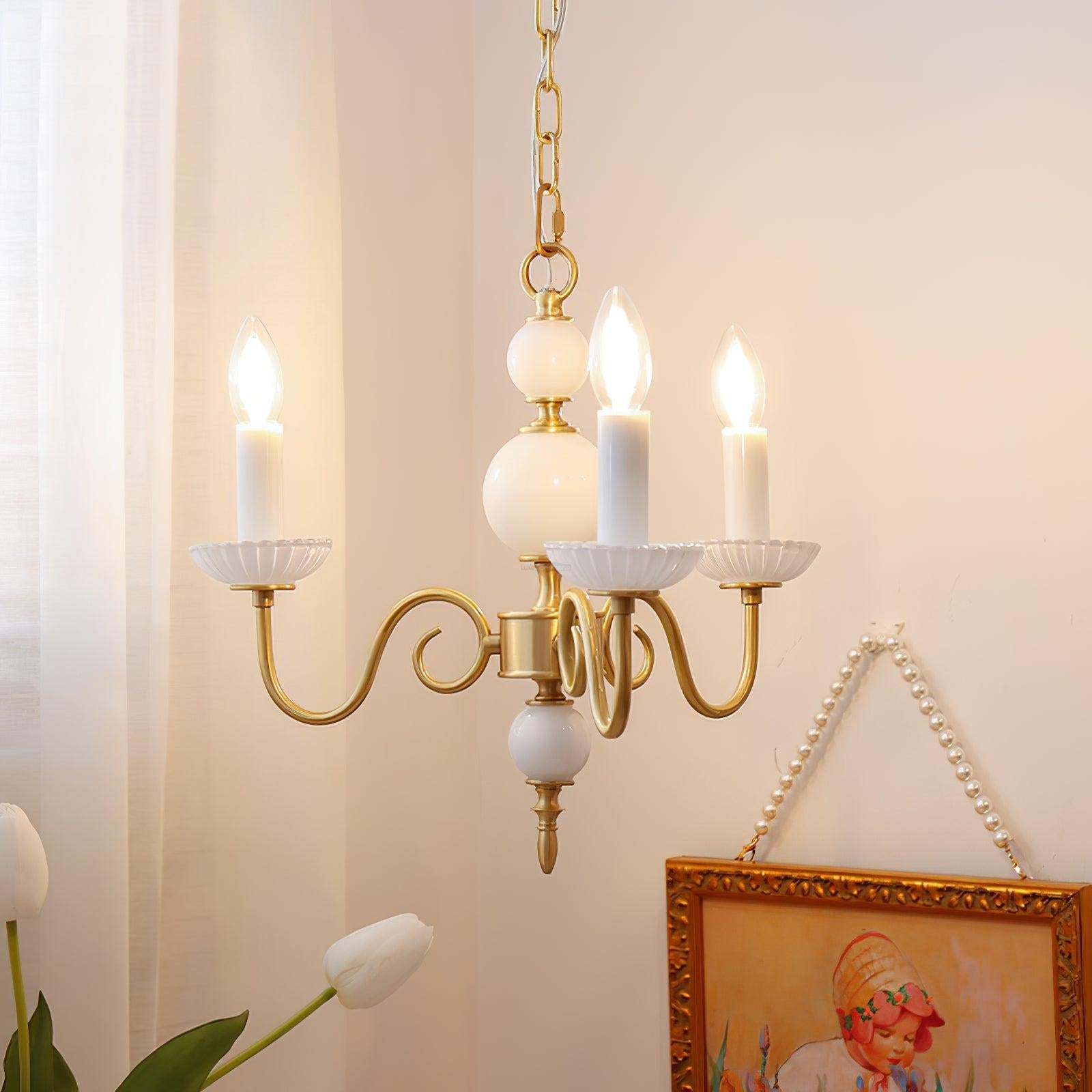 Candle Style Carlita Chandelier with 3/5 heads - Candle-1-Luxehomezone
