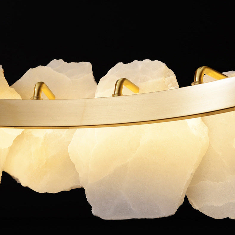 Talan Alabaster Round MultiI-Tier Chandelier