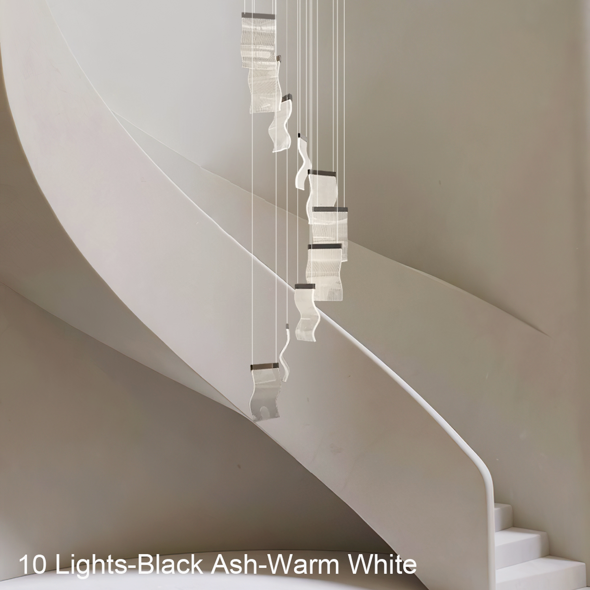 Helia Luxury Modern Staircase Chandelier - Helia-1-Luxehomezone