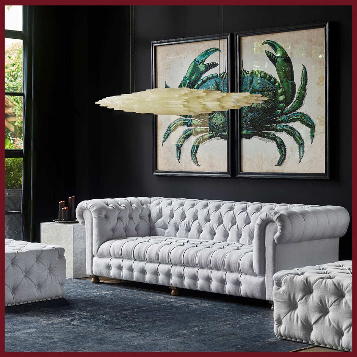 Art Selenite Small Chandelier - Chandelier, Living Room, Selenite Series- Chandelier1-Luxehomezone