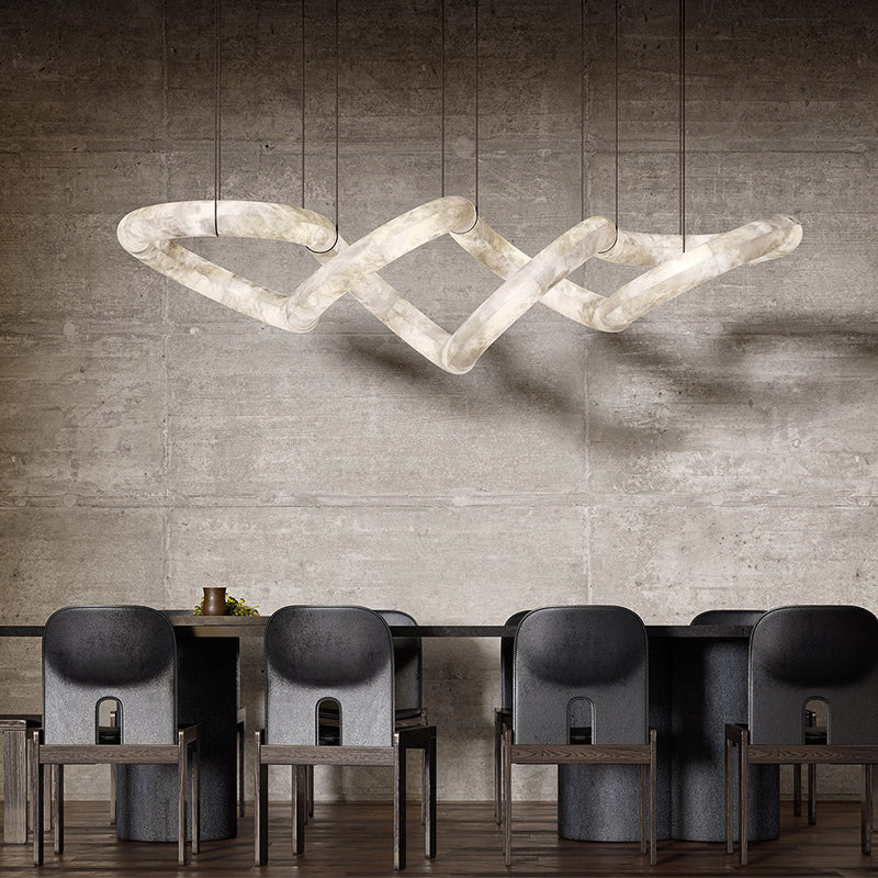 Ethera Alabaster Chandelier 96"