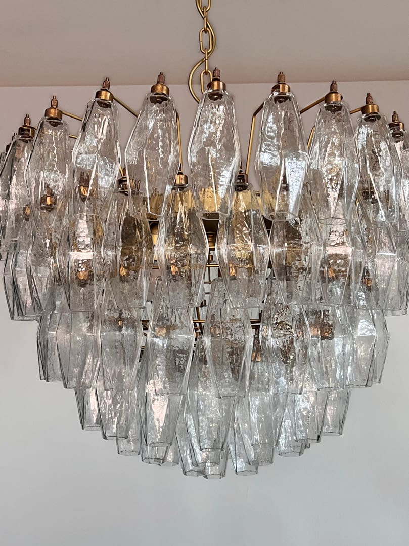 Florence Murano Chandelier Poliedri 111 glass Transparent