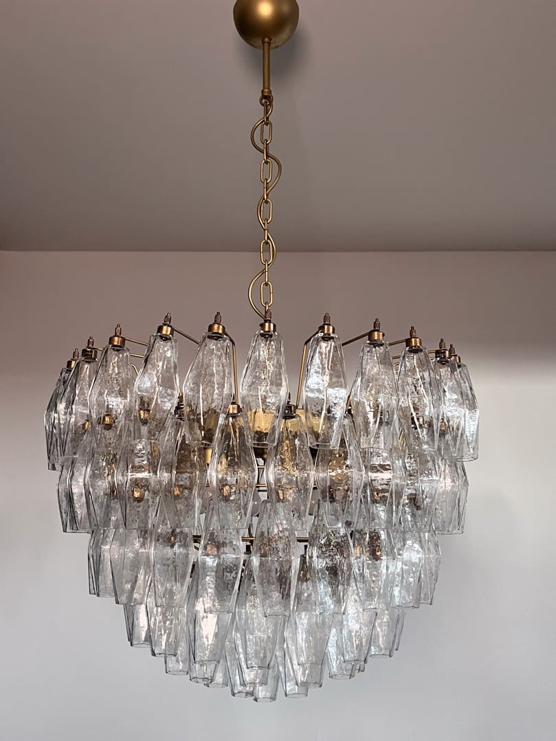 Florence Murano Chandelier Poliedri 111 glass Transparent