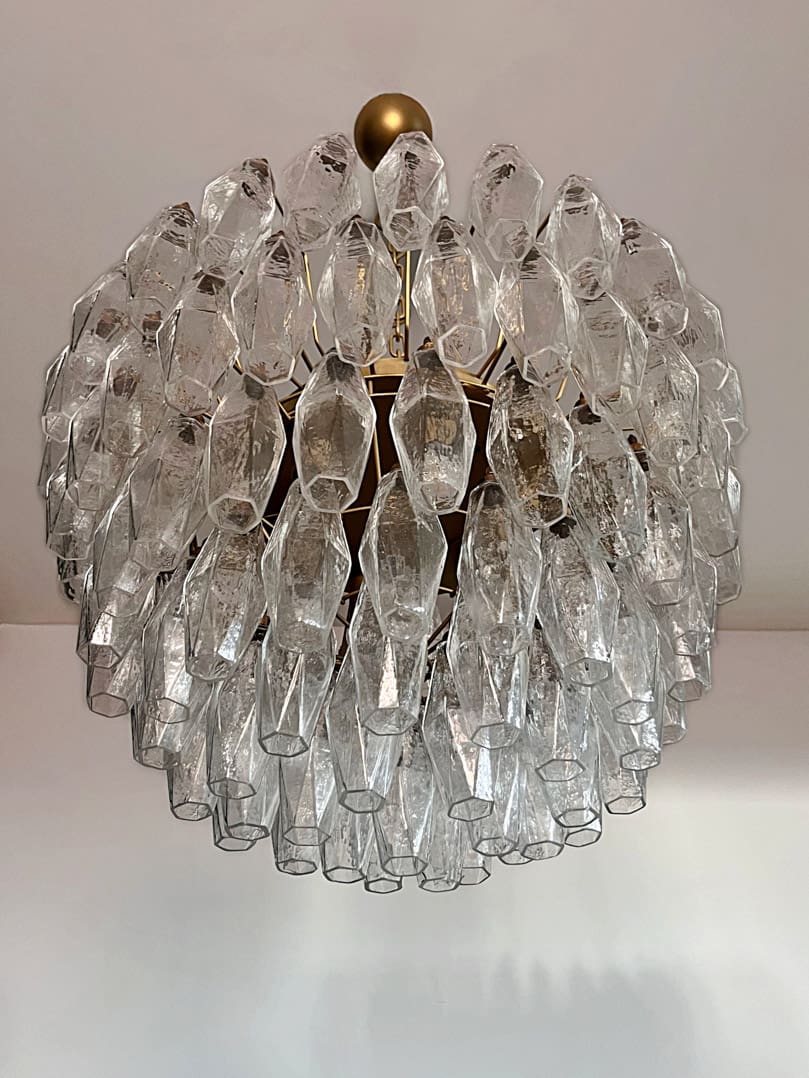 Florence Murano Chandelier Poliedri 111 glass Transparent
