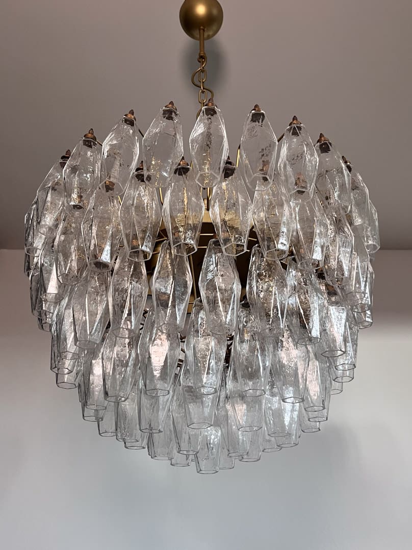 Florence Murano Chandelier Poliedri 111 glass Transparent