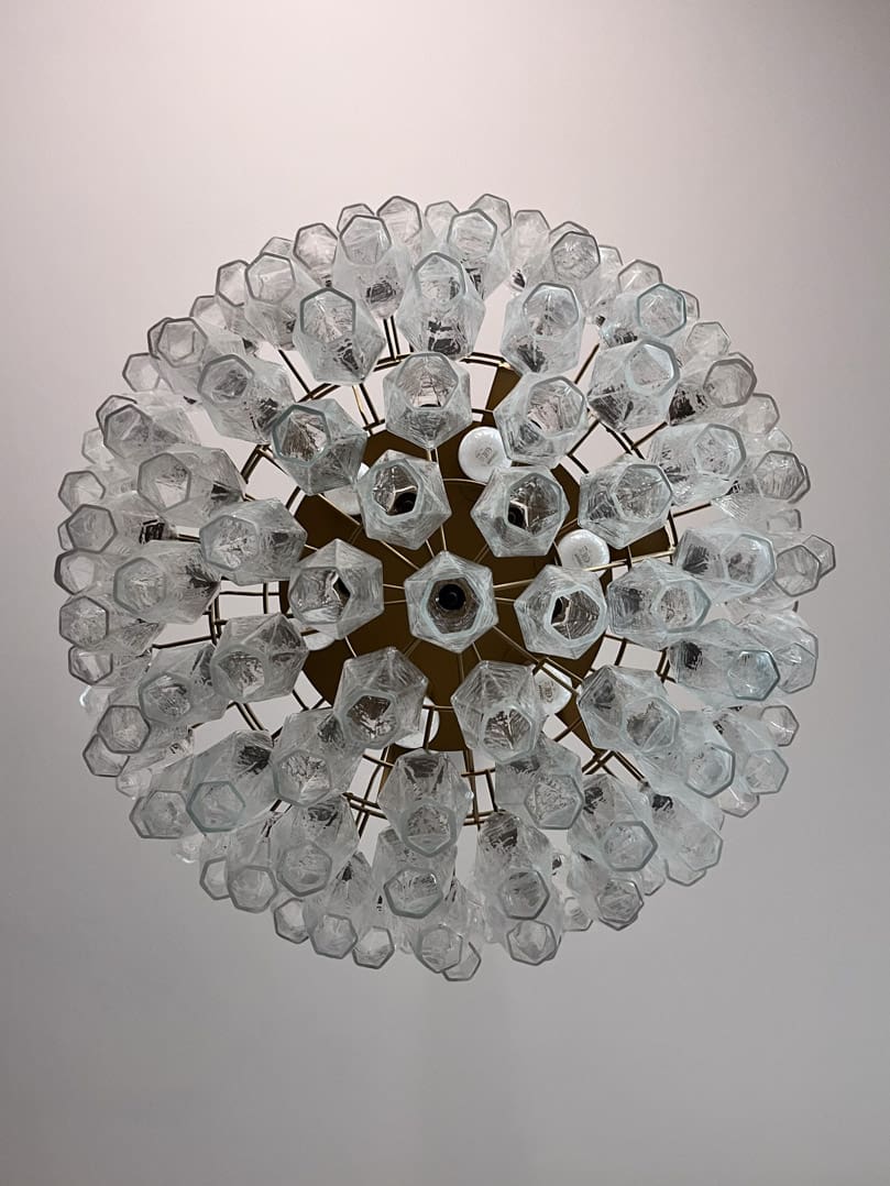 Florence Murano Chandelier Poliedri 111 glass Transparent