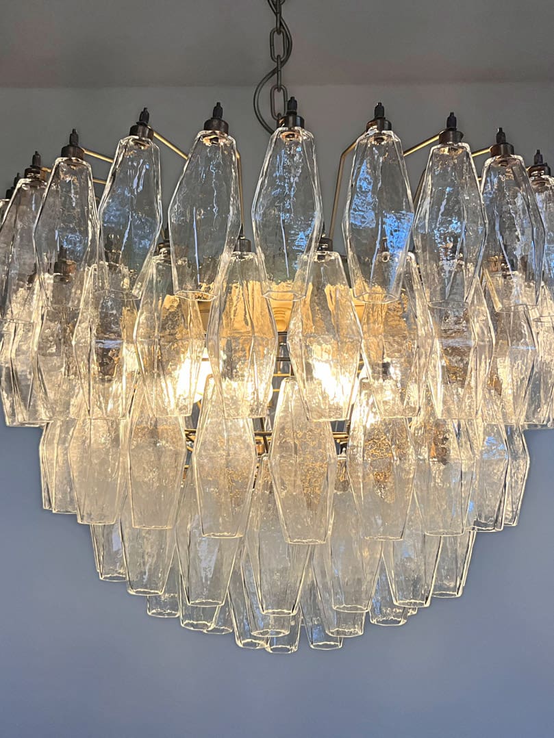 Florence Murano Chandelier Poliedri 111 glass Transparent