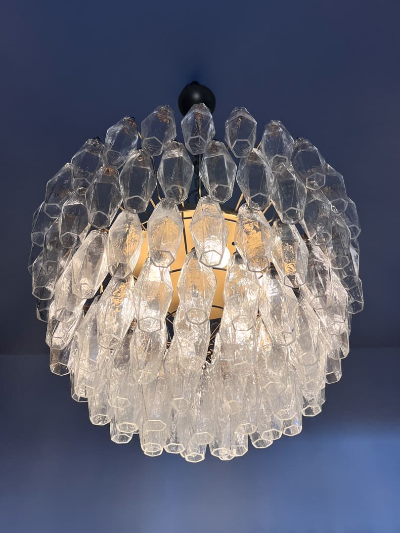 Florence Murano Chandelier Poliedri 111 glass Transparent