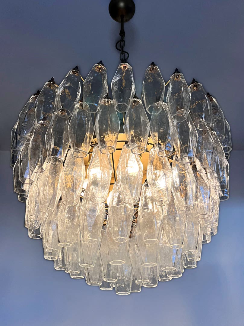 Florence Murano Chandelier Poliedri 111 glass Transparent
