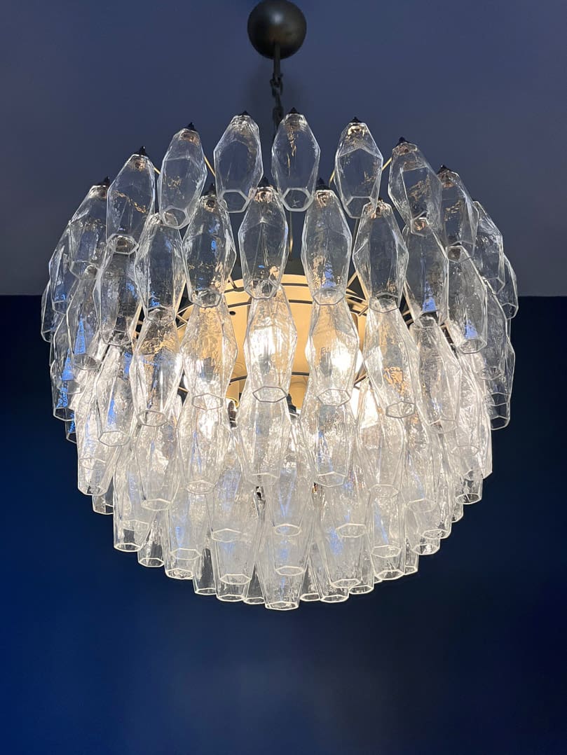 Florence Murano Chandelier Poliedri 111 glass Transparent