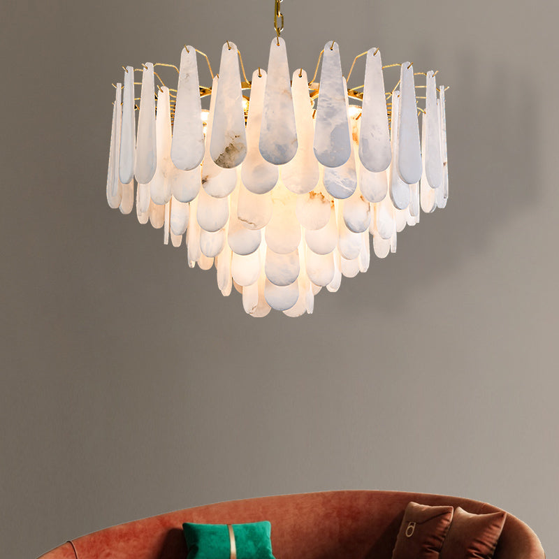 Stella Alabaster Round Chandeliers 22" 32"