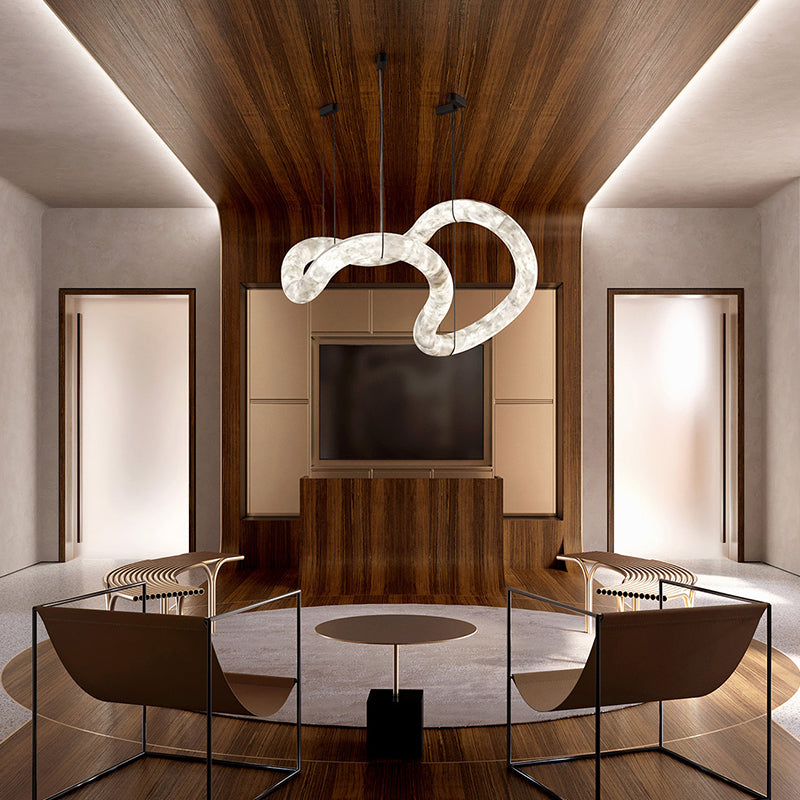 Ethera Alabaster Chandelier 56"