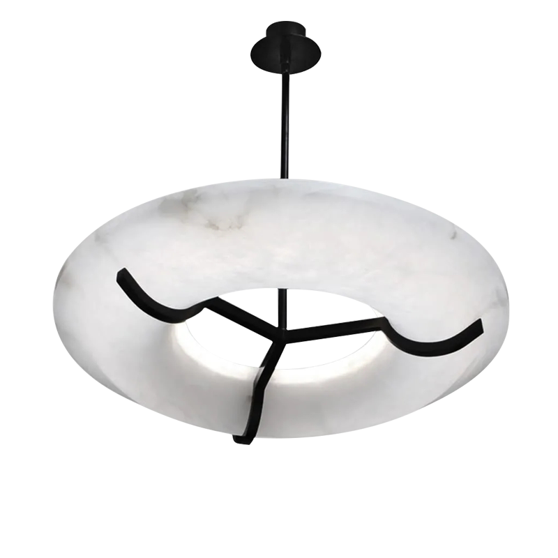 Halo Alabaster Round Chandelier 24" 32" 40"