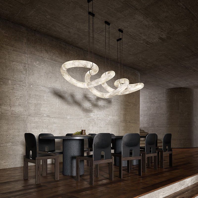 Ethera Alabaster Chandelier 96"