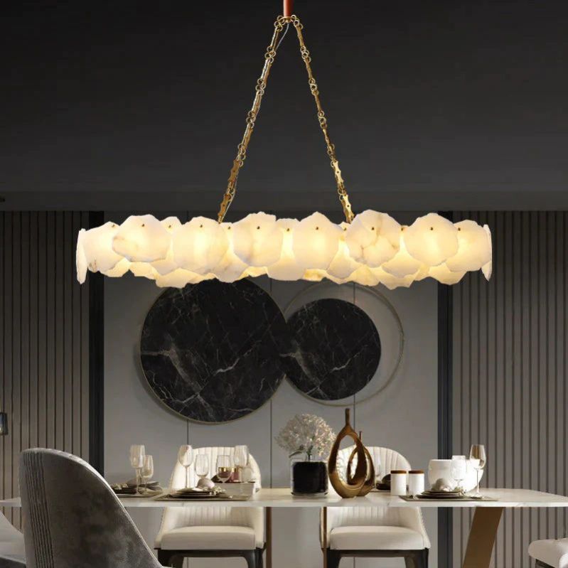 Talan Alabaster Oval Chandelier