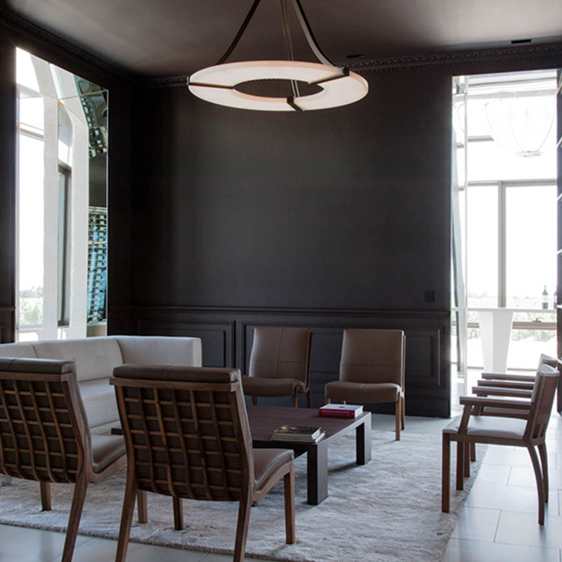 Halo Alabaster Round Chandelier