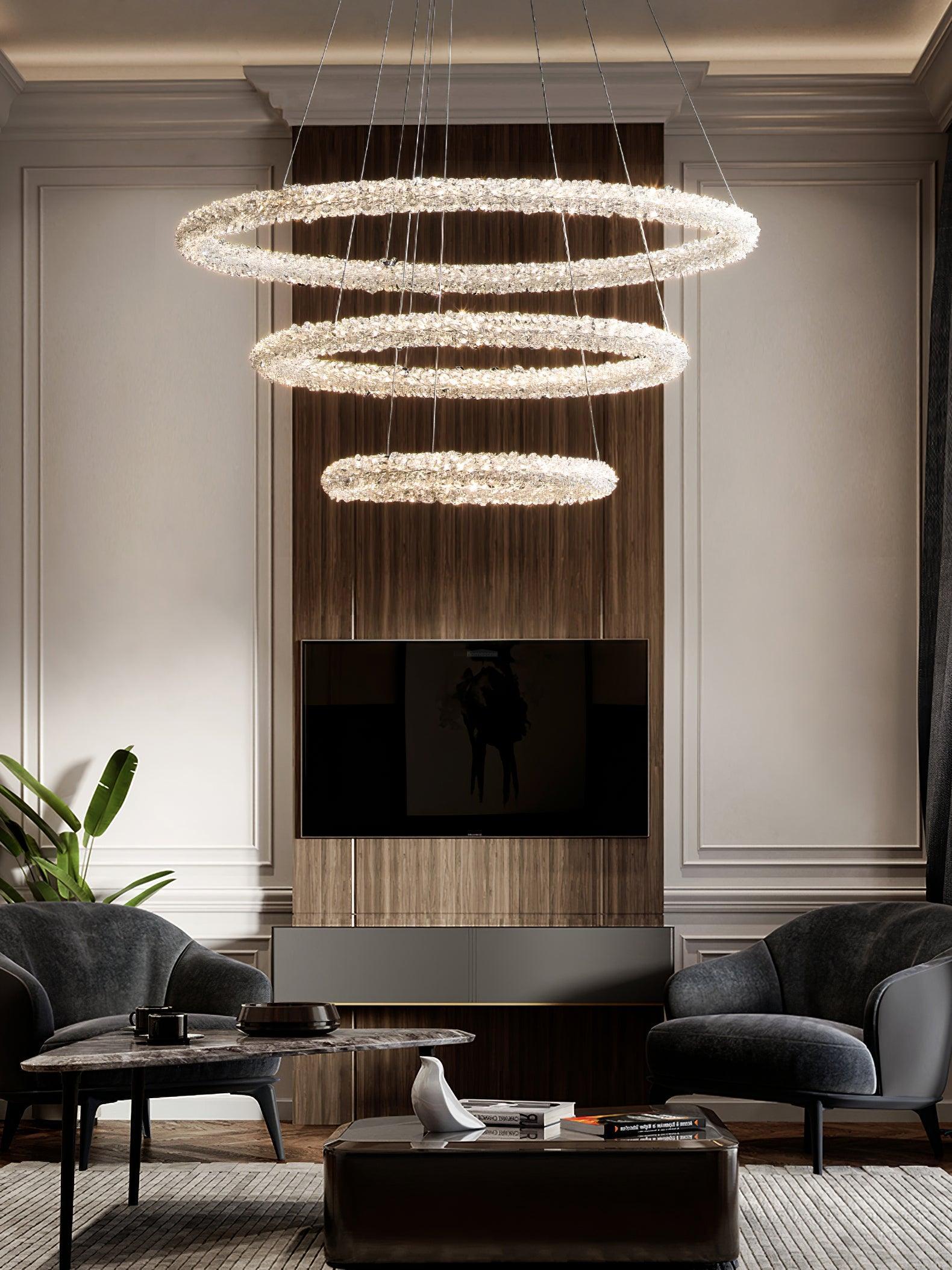 Crystal Ring Chandeliers - Crystals-1-Luxehomezone