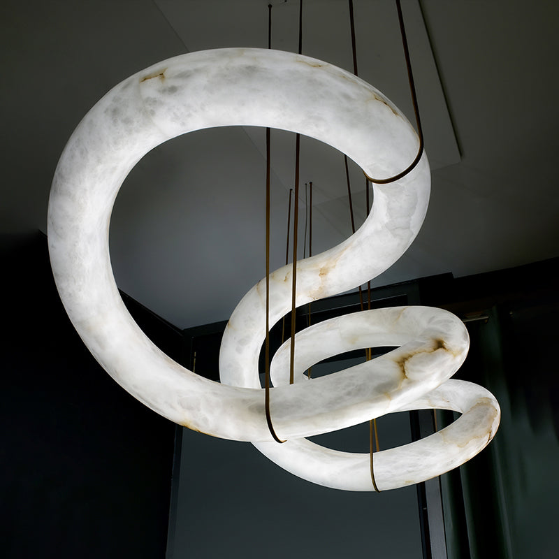 Ethera Alabaster Chandelier 71"