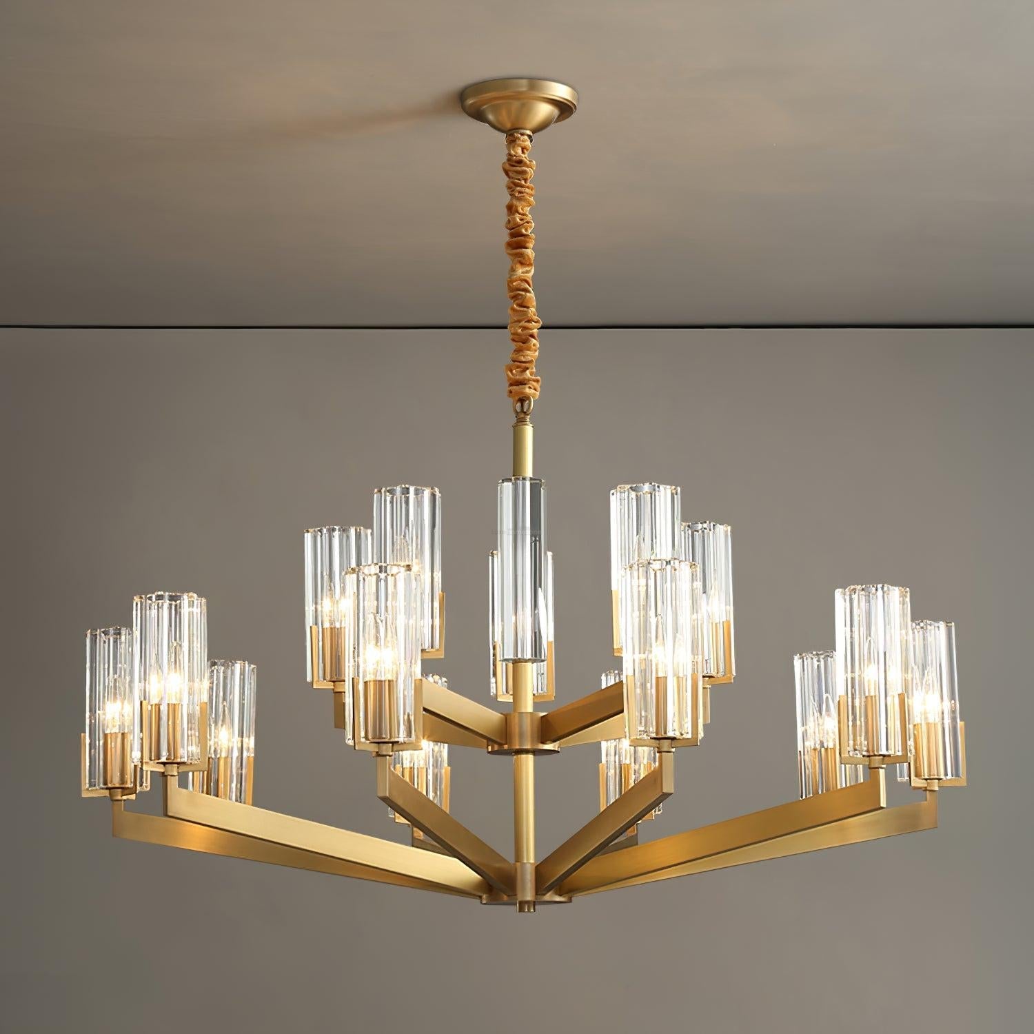 Kayla Brass Chandelier with 6/8/10/15 heads - Luxehomezone