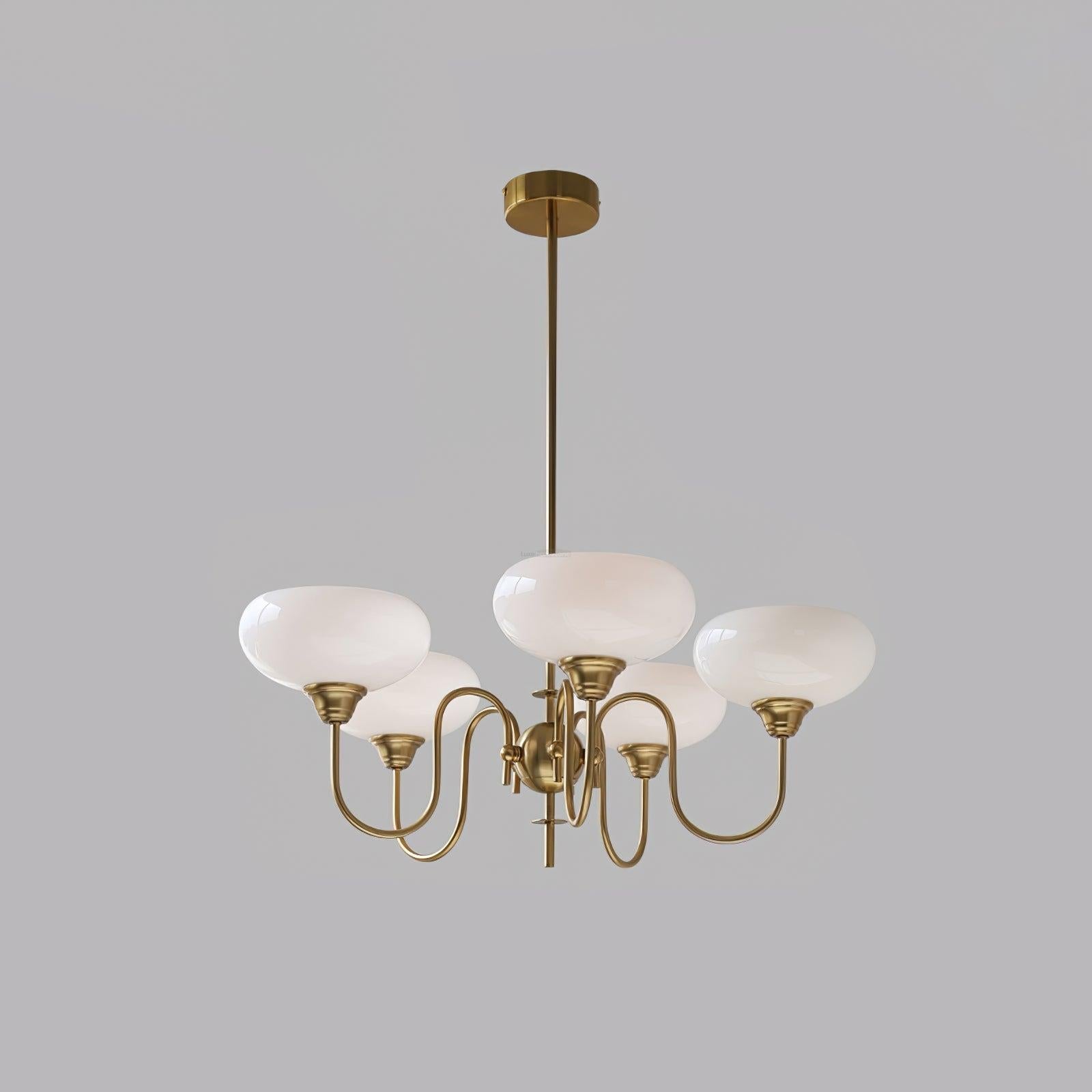 Creamy Persimmon Chandelier - Glass Chandelier, Persimmon-1-Luxehomezone