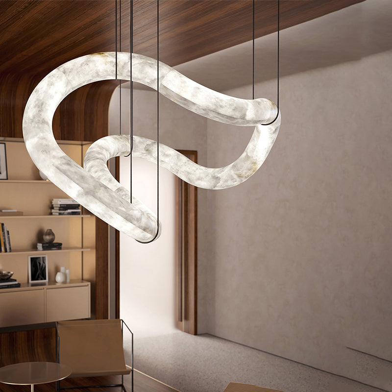 Ethera Alabaster Chandelier 56"