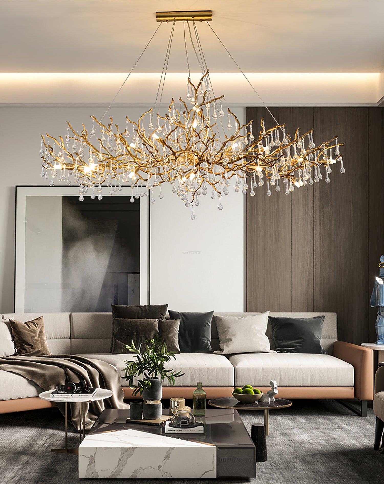 Bijou Tear Drop Style Chandelier - Luxehomezone