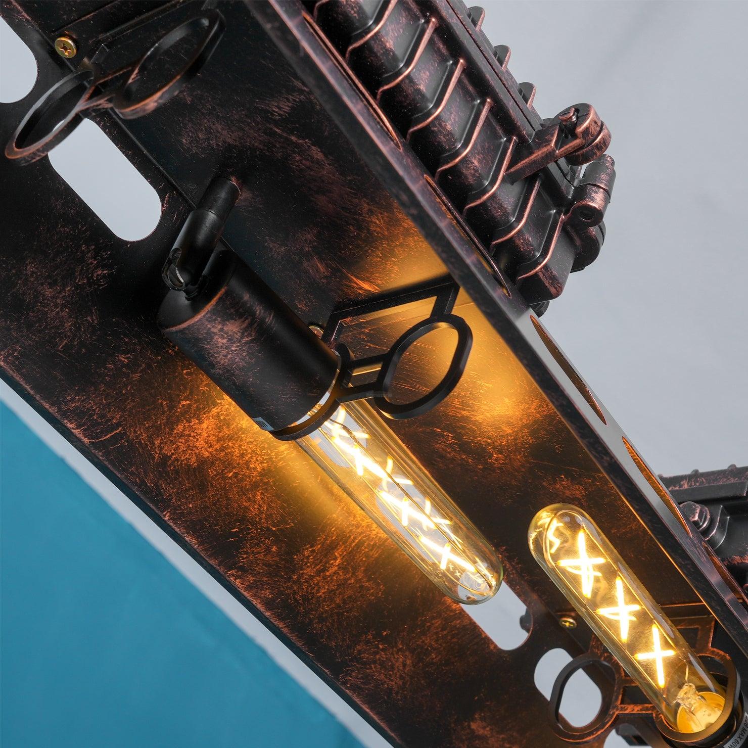 Industrial Steampunk Style Chandelier, Dining Table Lamp, Kitchen Island Lamp - Bar, Bloom, Optimized-1-Luxehomezone