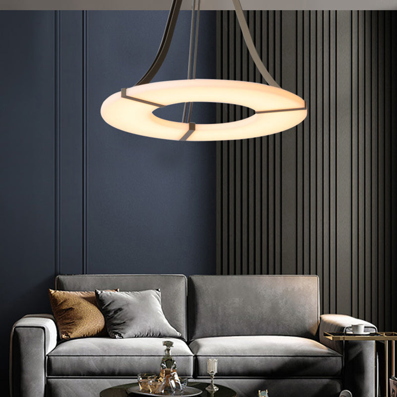 Halo Alabaster Round Chandelier