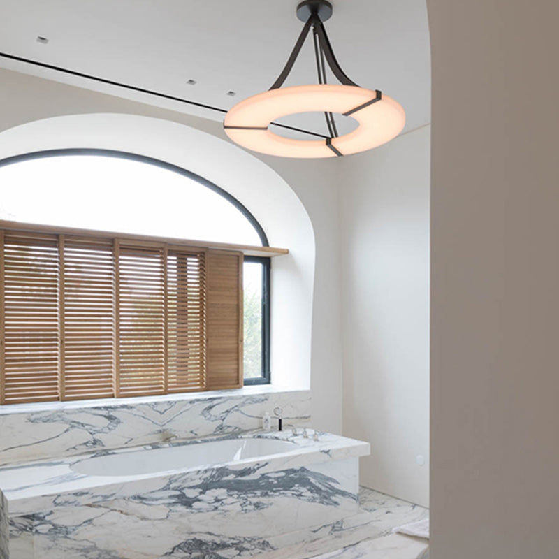 Halo Alabaster Round Chandelier